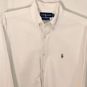 Polo Ralph Lauren Classic Yarmouth Oxford White Button Down Size 15-34